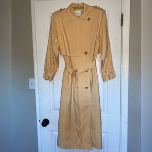 Aquabury of London Cream Trench Coat Sz 6 EUC